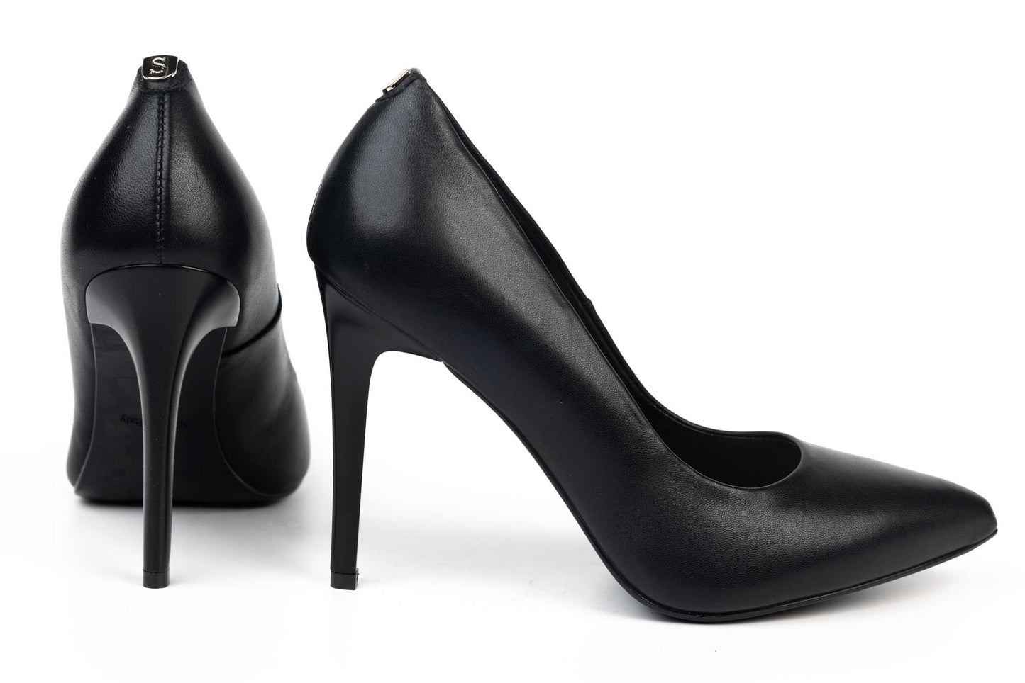 Pantofi dama eleganti SALA 1810 negru box din piele naturală.