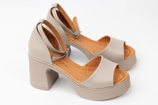 Women's genuine leather sandals LSD 325 Mink