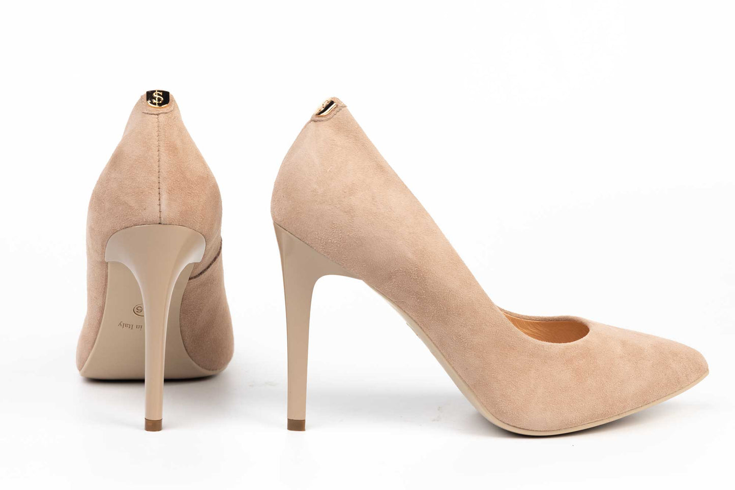 Pantofi dama eleganti SALA 1810 din piele întoarsă naturală ten velur