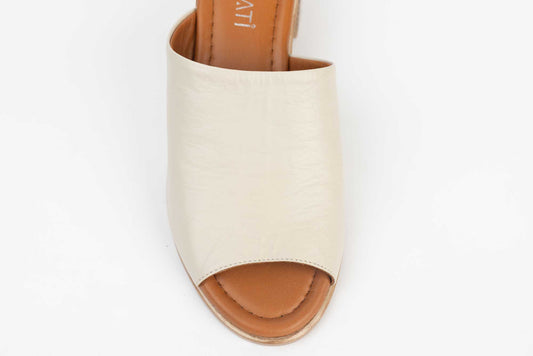 Women's genuine leather clogs DOGATI 1107 Beige