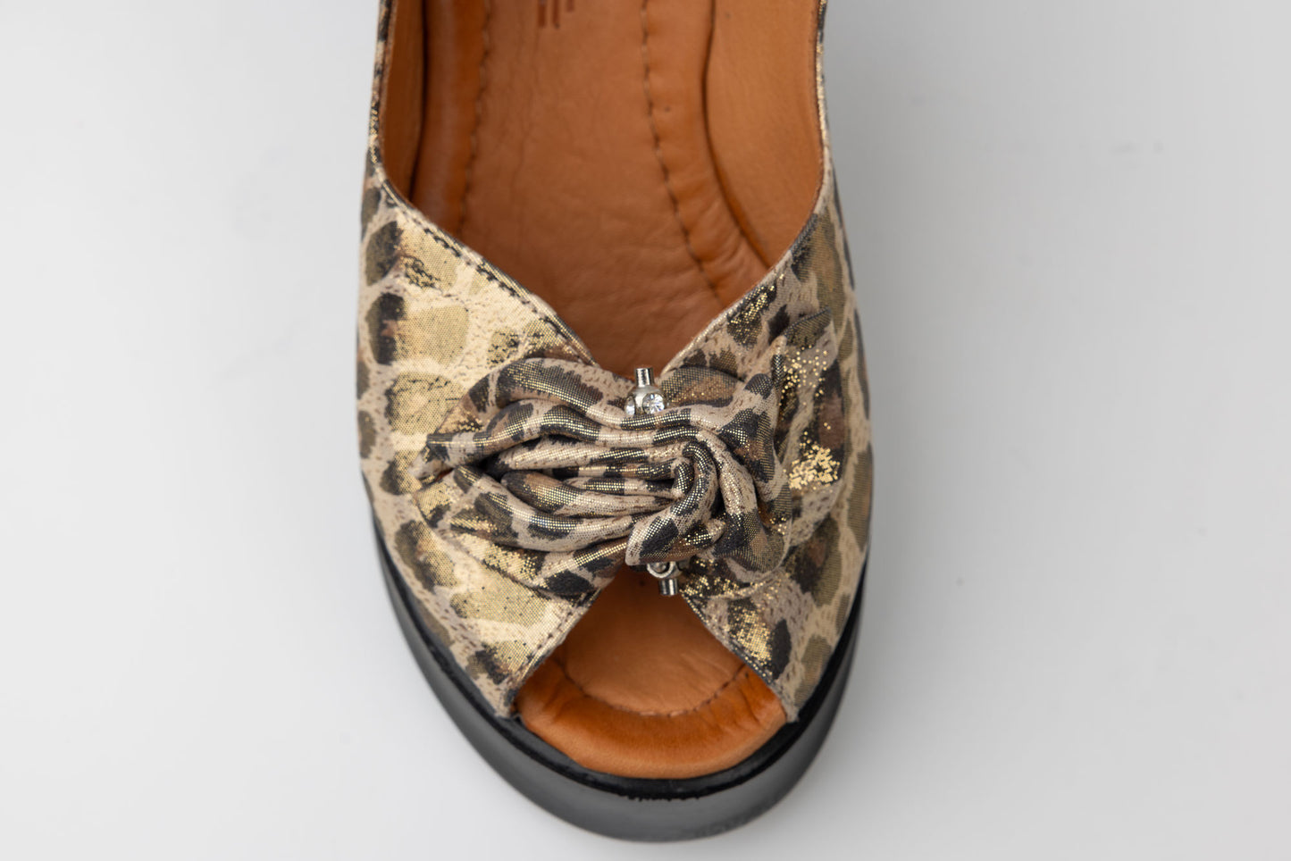 Women's genuine leather sandals LSD 313 Leopard