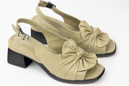 Women's genuine leather sandals LSD 1019 Avocado