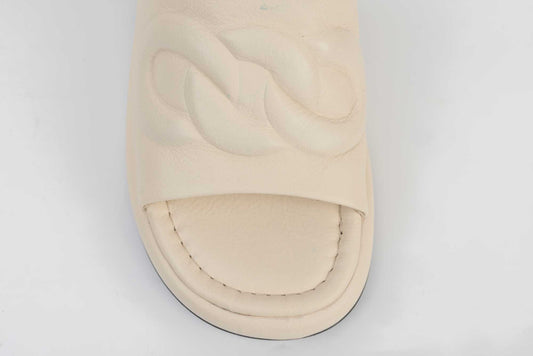 Women's genuine leather slippers DOGATI 18077 Beige