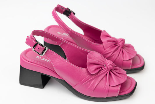 Women's genuine leather sandals LSD 1019 Fuxia