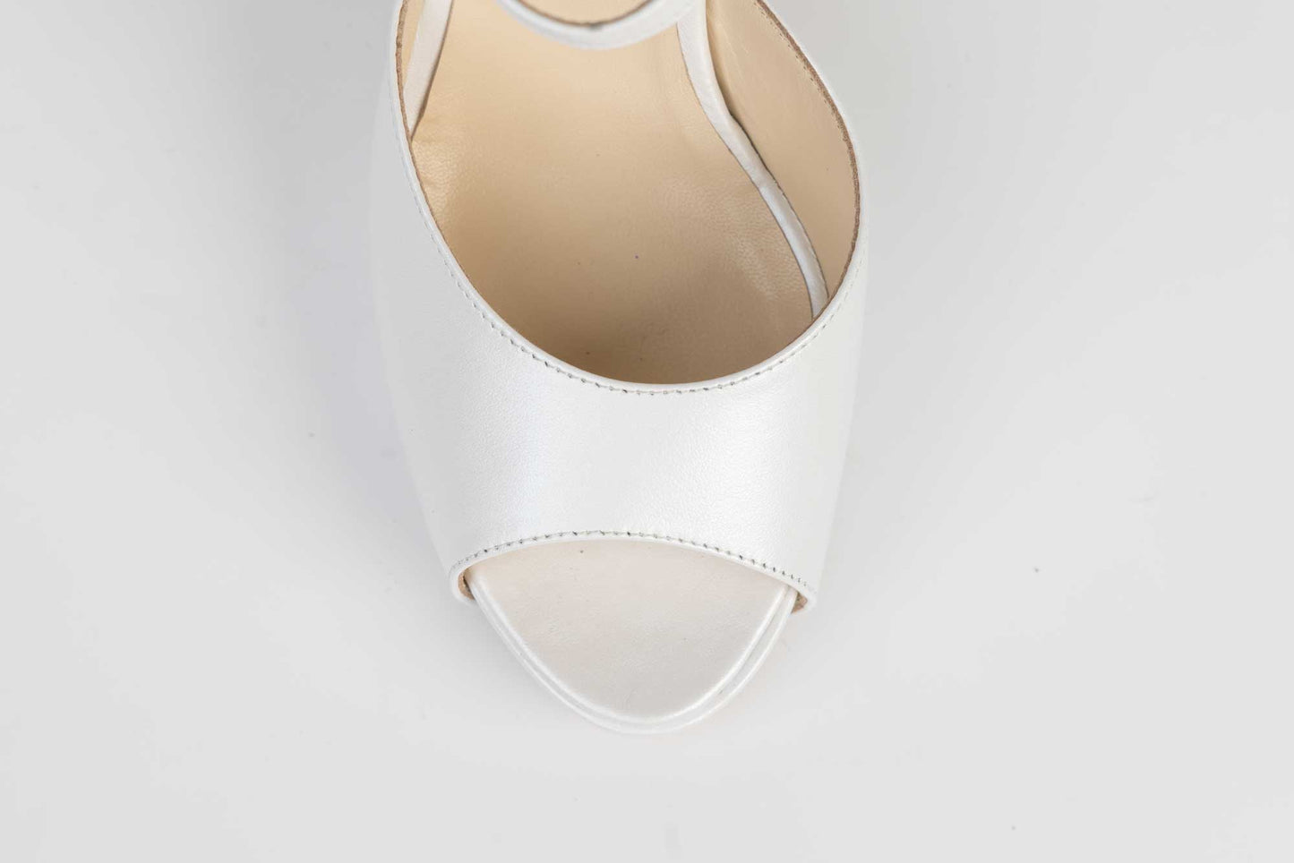 NINA OCCHINI bridal sandals made of genuine leather 304-1 pearl white