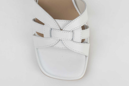 Women's casual sandals made of natural leather BETINA C 7 White