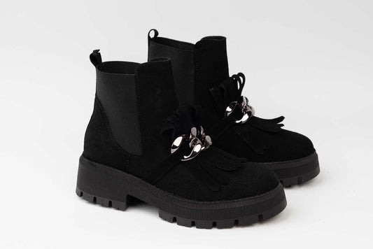 Women's boots made of genuine suede leather FASCINO 2359 N velour