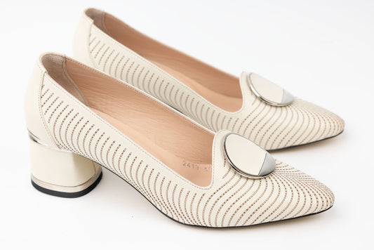 Women's genuine leather shoes LSD 2418 Beige