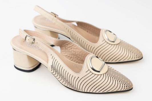 Women's cut-out shoes LSD 2409 Laser beige