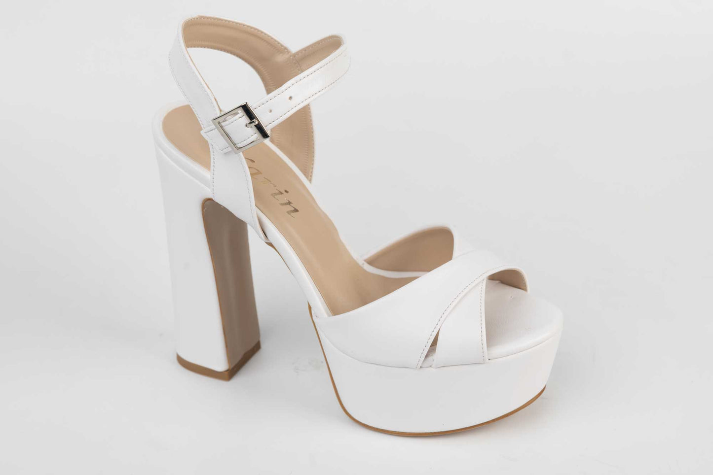 Sandale mireasă piele eco KARIN 7171 alb box