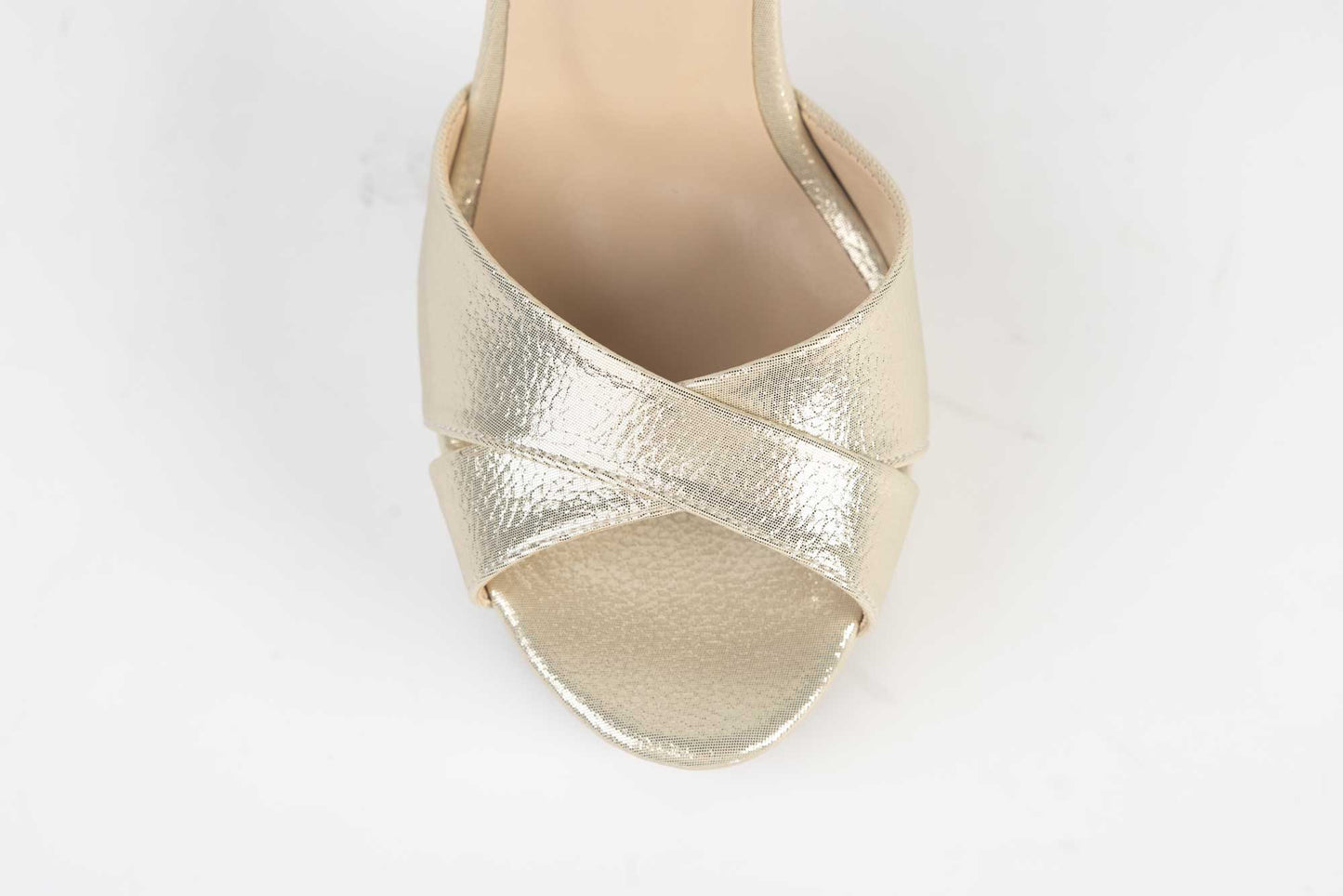 Women's sandals eco leather KARIN 7171 gold croco satin