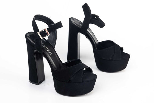 Women's eco-leather sandals KARIN 7171 N velour