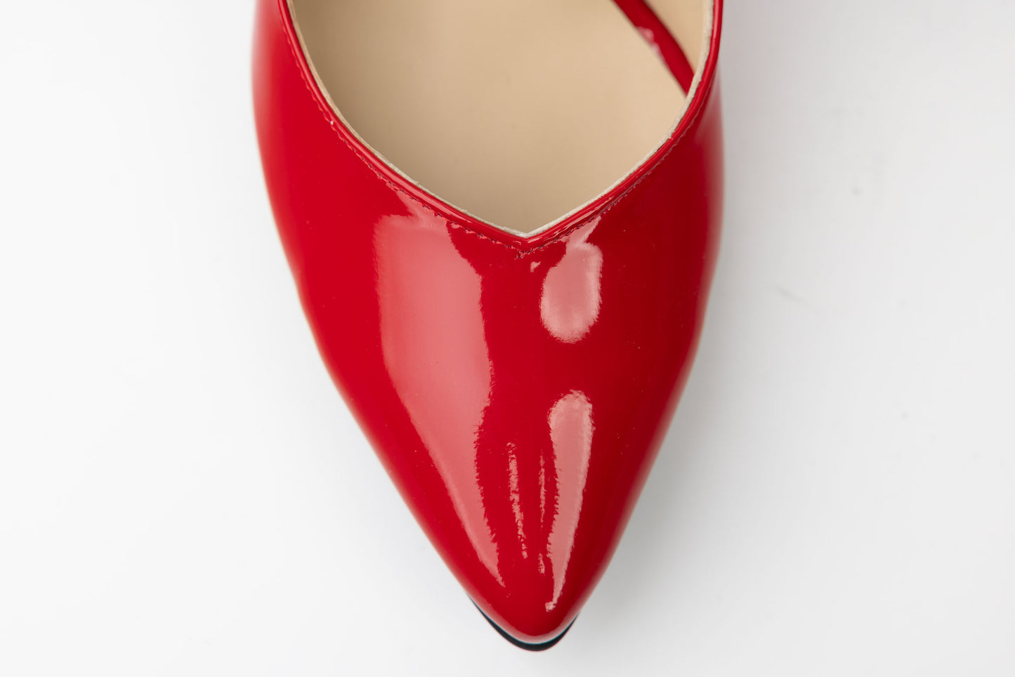 Women's genuine leather shoes FICOSAN P005 Red lacquer