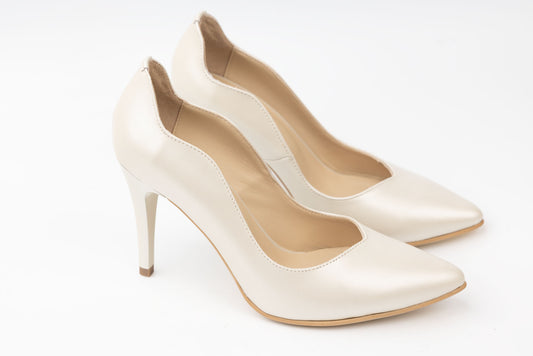 Women's genuine leather shoes FICOSAN P005 Beige