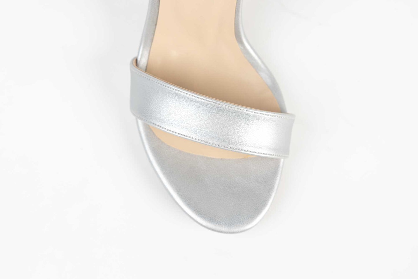Elegant women's sandals made of eco-leather KARIN 6300 silver box
