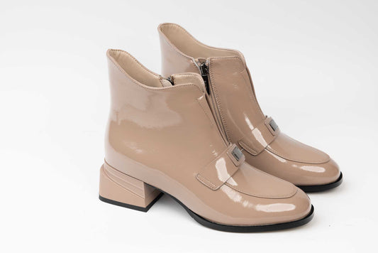 Elegant women's boots made of natural leather JOSE SIMON 21698 Apricot