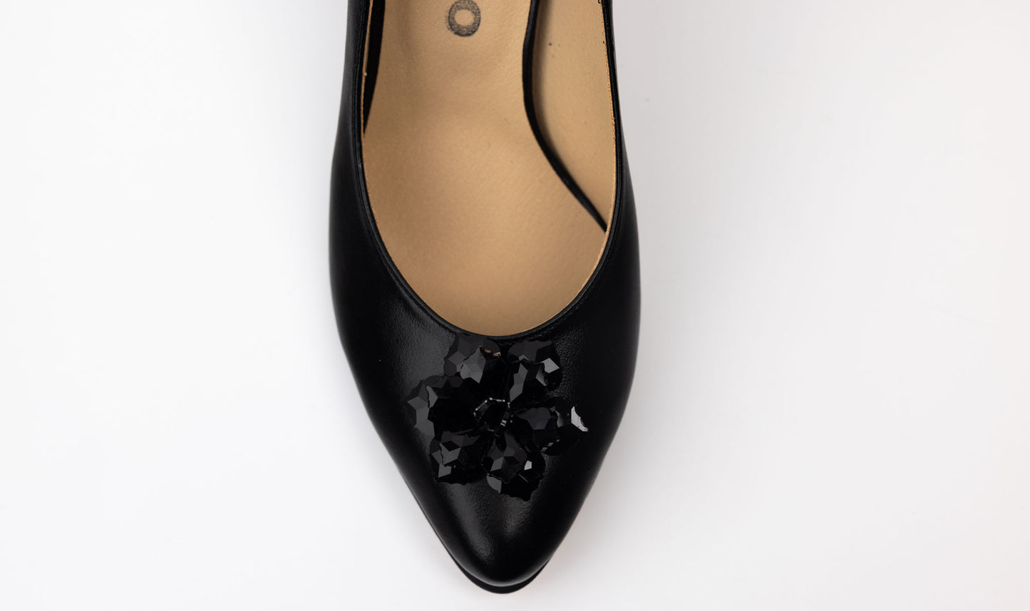 Pantofi dama eleganti piele naturala ANTONIO 21216 negru box