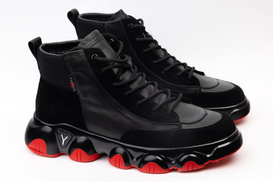 Men's casual boots natural leather FRANCO GERARDO 1006 NR vel