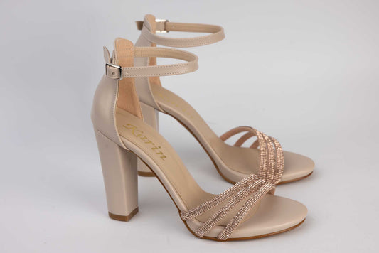 Women's sandals made of eco-leather KARIN 6700-1 Gold AU