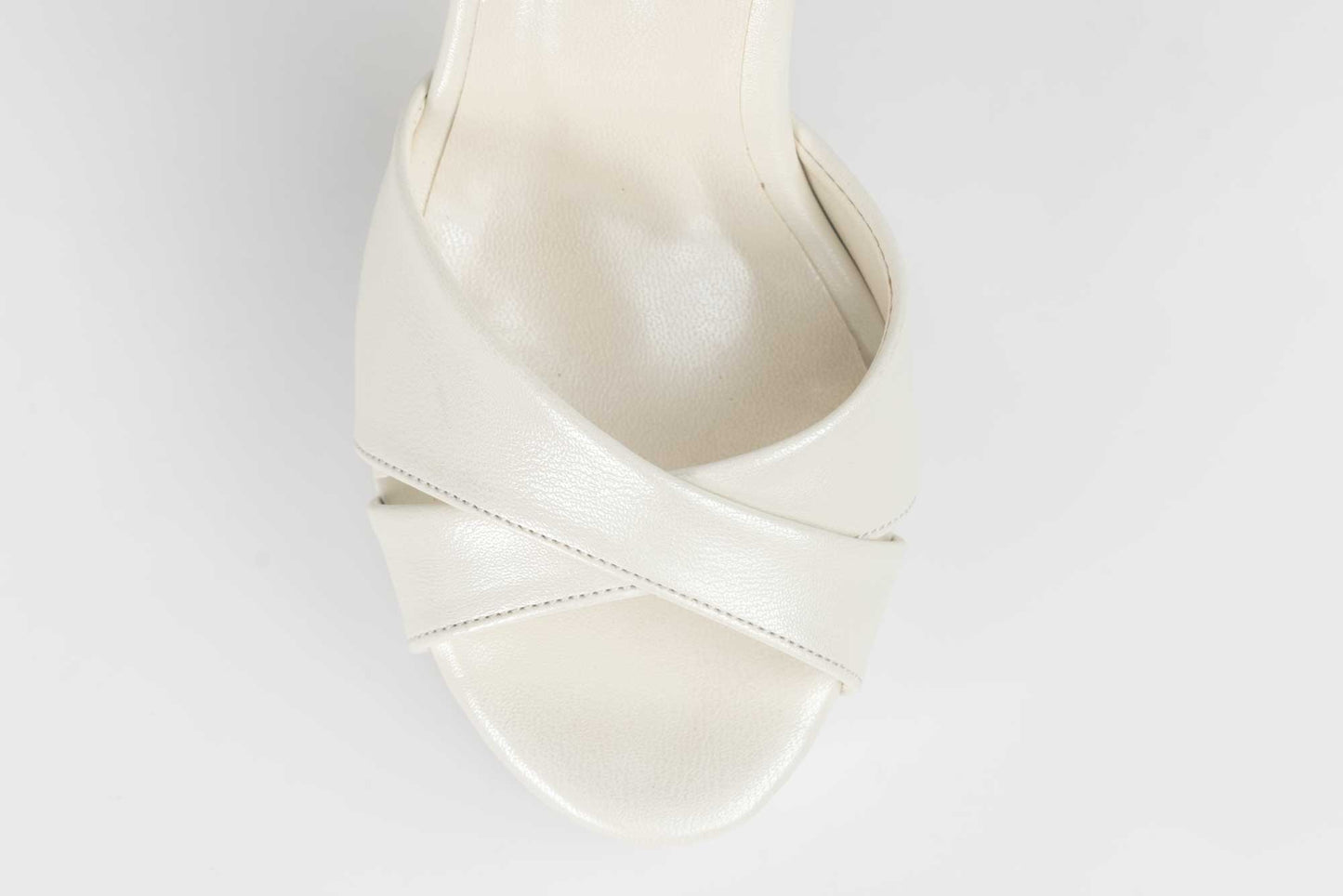 Elegant women's sandals made of eco-leather KARIN 7230-X mother-of-pearl