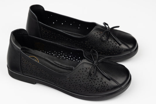 Women's perforated genuine leather ballerinas FORMAZIONE 5802 N