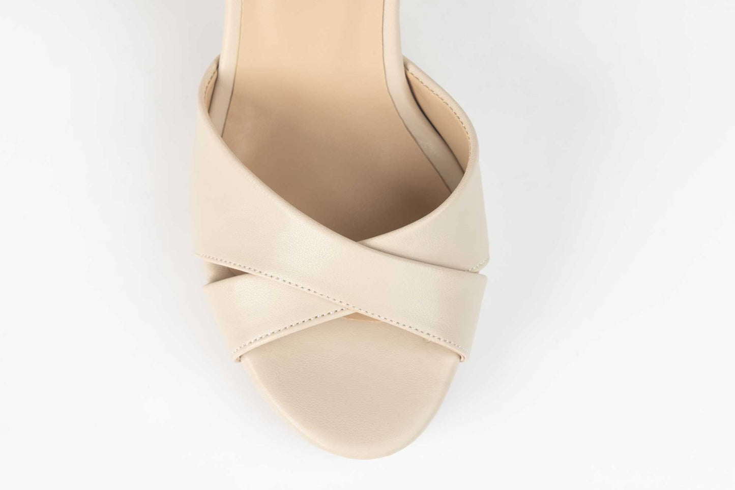 Elegant women's sandals made of eco-leather KARIN 6292 cream