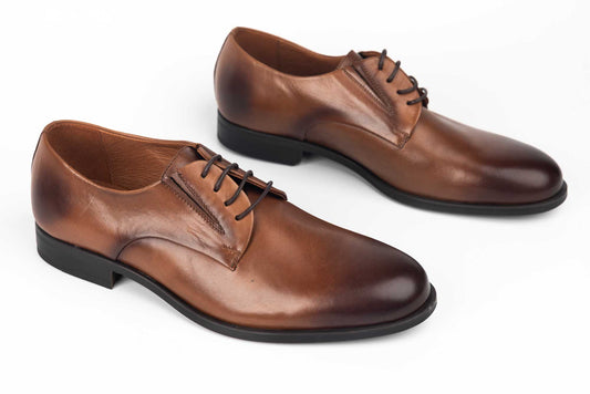 Men's shoes natural leather RIVA 7042 cognac