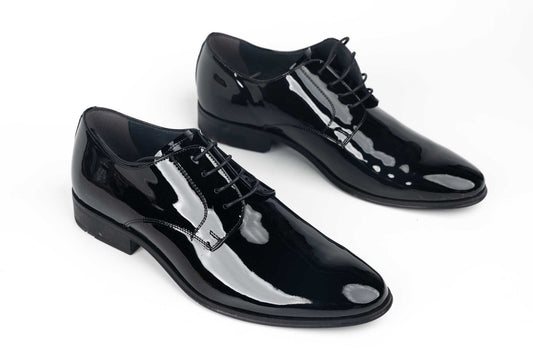 Men's shoes made of natural patent leather RIVA 2964 N lacquer