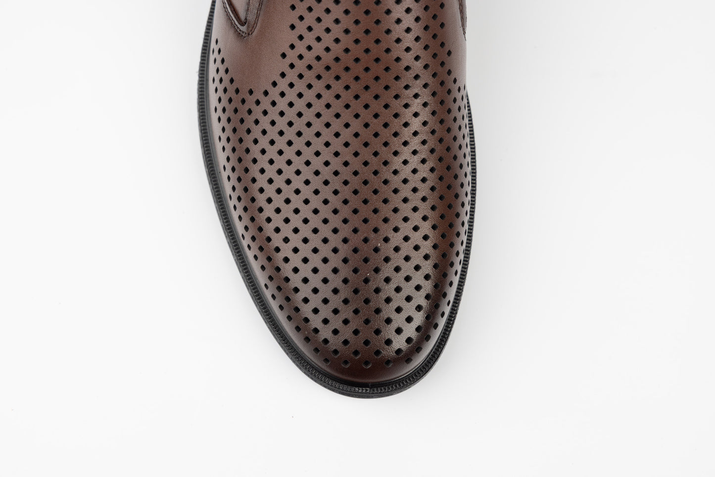 Men's shoes natural leather 405-19 Brown perf