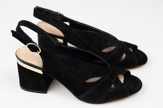 Women's sandals, genuine leather LSD 560 N velour