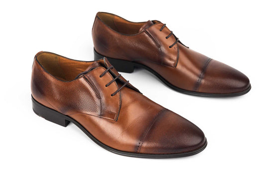 Men's genuine leather shoes RIVA 6856 Brown