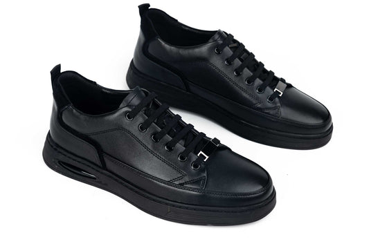 Men's casual shoes made of genuine leather MELS 550 Black
