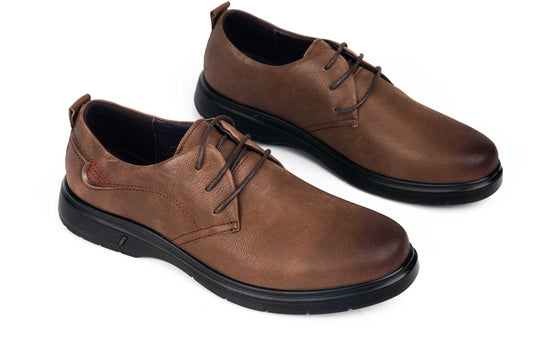 Men's casual shoes made of genuine leather MELS 2533 brown