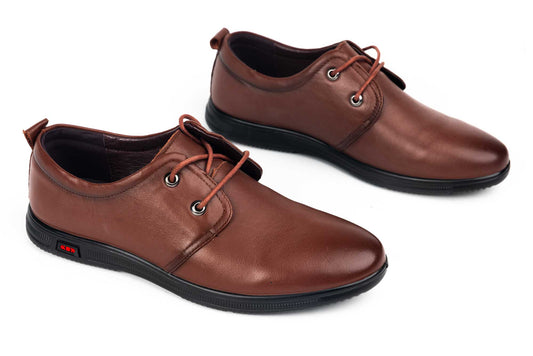 Men's genuine leather shoes MELS 57668 Brown