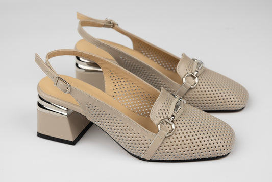 Women's genuine leather LSD cut-out shoes 3000 Mink