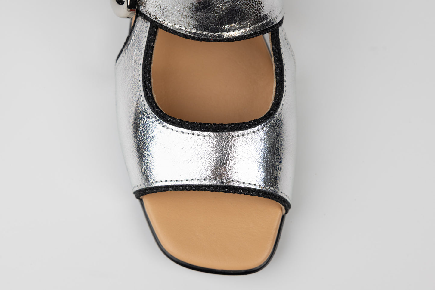 Women's genuine leather sandals LSD 1001 Silver