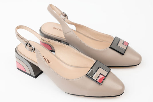 Women's genuine leather shoes BETINA 2504 Apricot