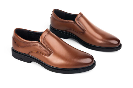 Men's casual shoes made of genuine leather MELS 8762 brown