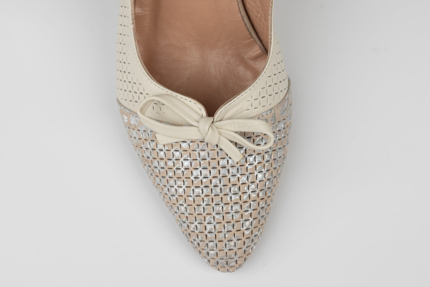 Women's genuine leather shoes LSD 2500 Cream