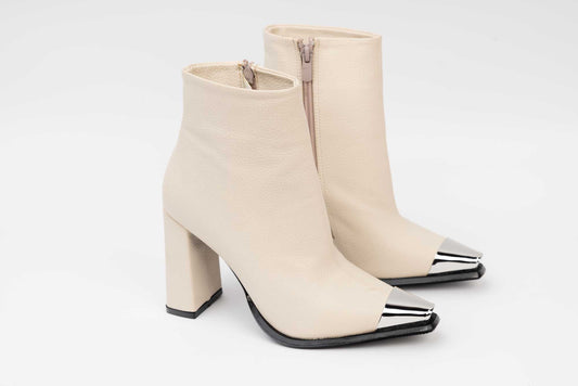 Women's casual boots made of eco-leather LONDON 5720-24 Beige