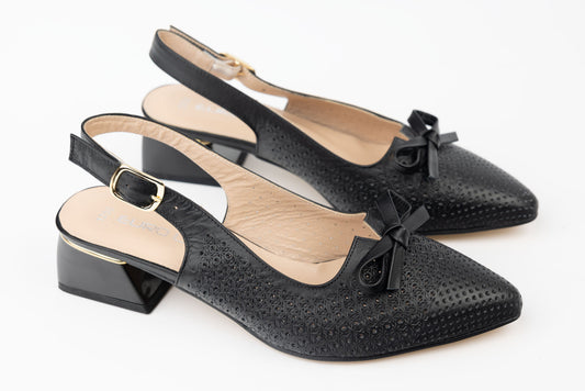 Women's shoes made of natural perforated leather LSD 1250 N