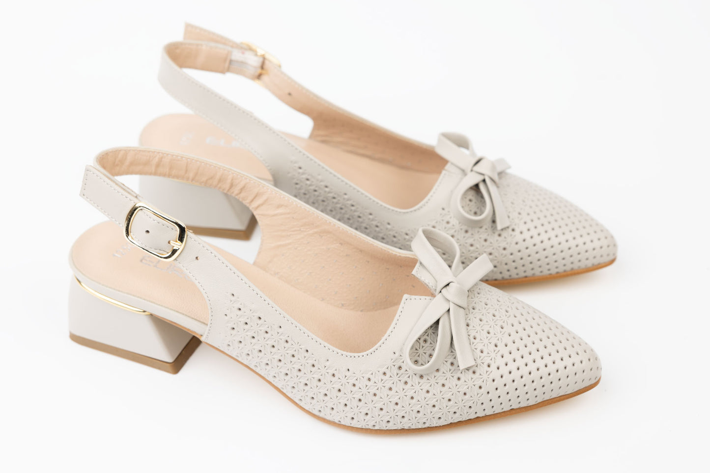 Pantofi dama piele naturală perforata LSD 1250 Vizon