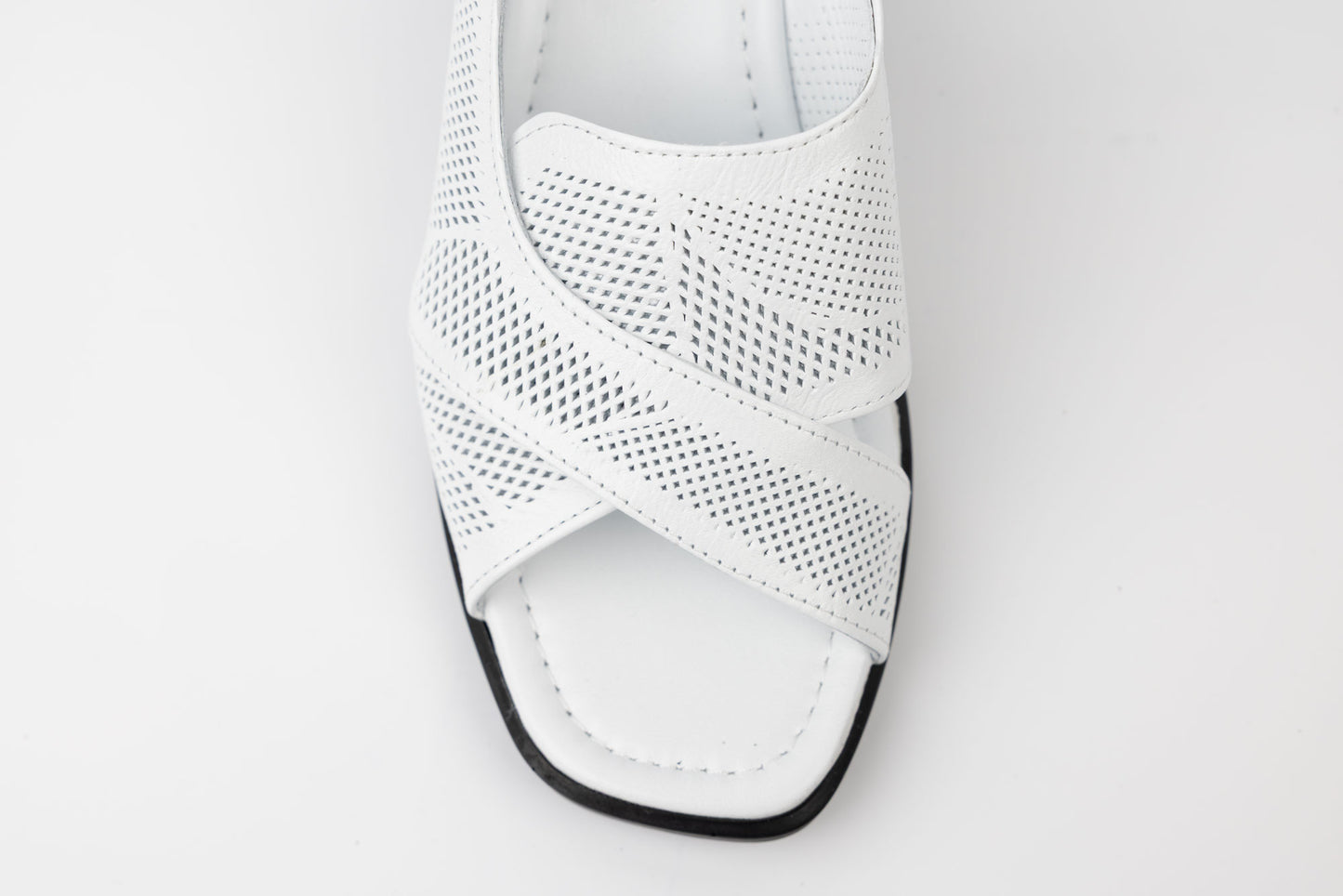 Women's genuine leather sandals LSD 1021 White