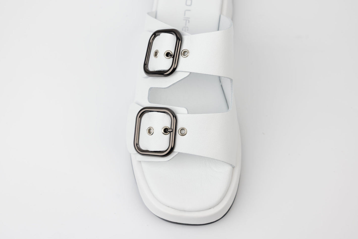 Women's genuine leather clogs LSD 0404 White