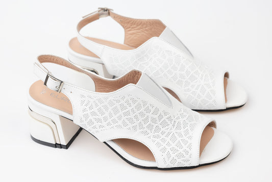 Women's genuine leather sandals LSD 907 White
