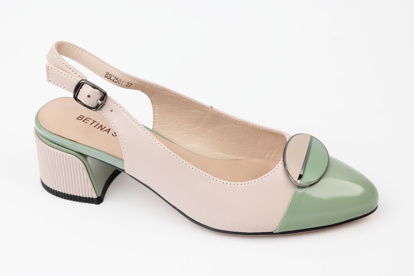 Pantofi dama piele naturală decupați BETINA 2501 Green