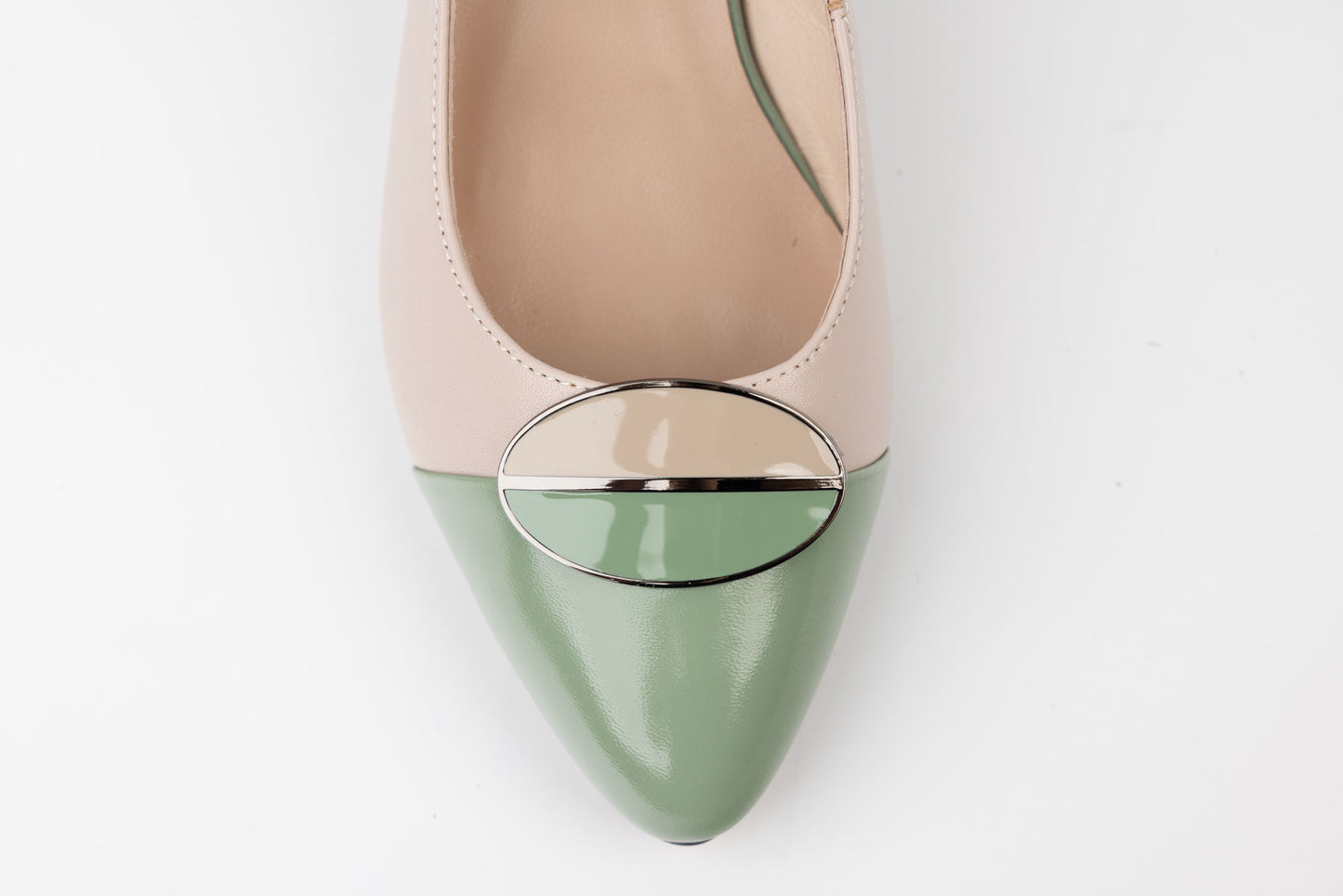Pantofi dama piele naturală decupați BETINA 2501 Green