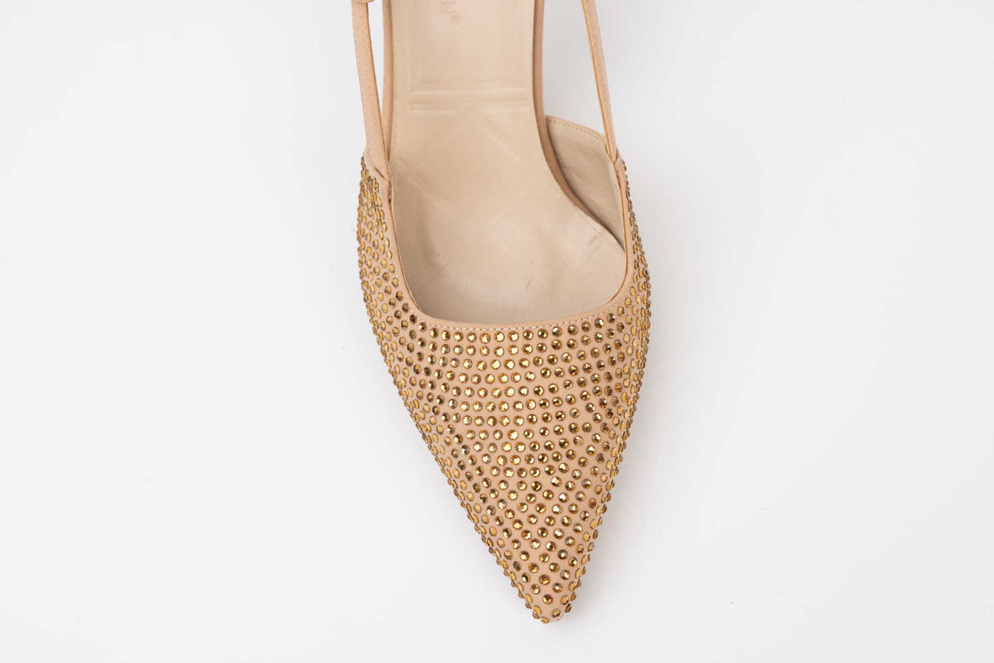 Women's satin crystal shoes LONDON 207-17 Copper