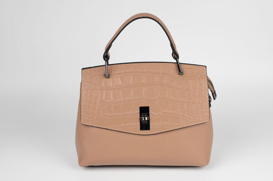 Geanta din piele naturală FENIX FASHION 98 KHAKI