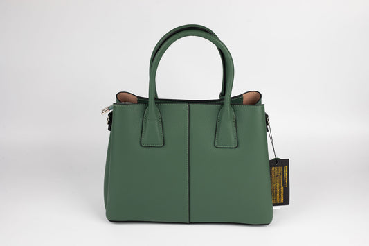 Geanta din piele naturală FENIX FASHION 89533 VERDE